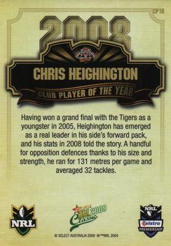 2009 Select Classic - Club Player of the Year #CP16 Chris Heighington Back